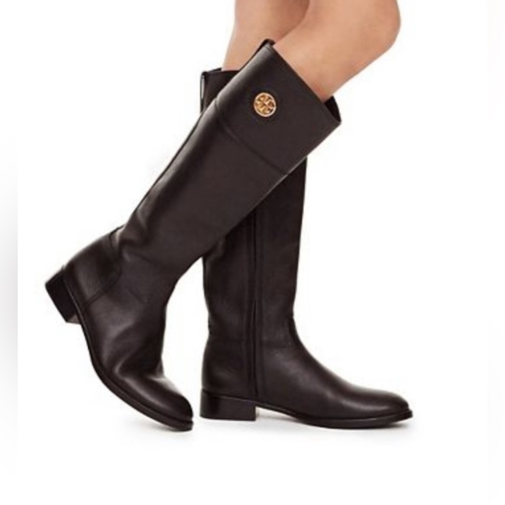 NWOT RARE luxury classic minimalist authentic Tory Burch Junction Riding Boots - Picture 4 of 17